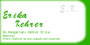 erika kehrer business card